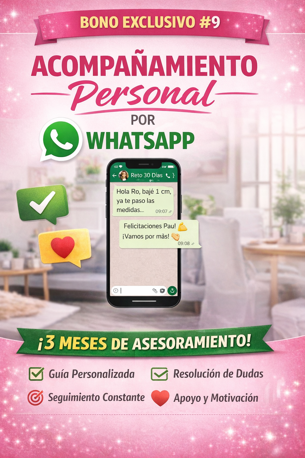 Bono 9 acompañamiento personalizado por WhatsApp
